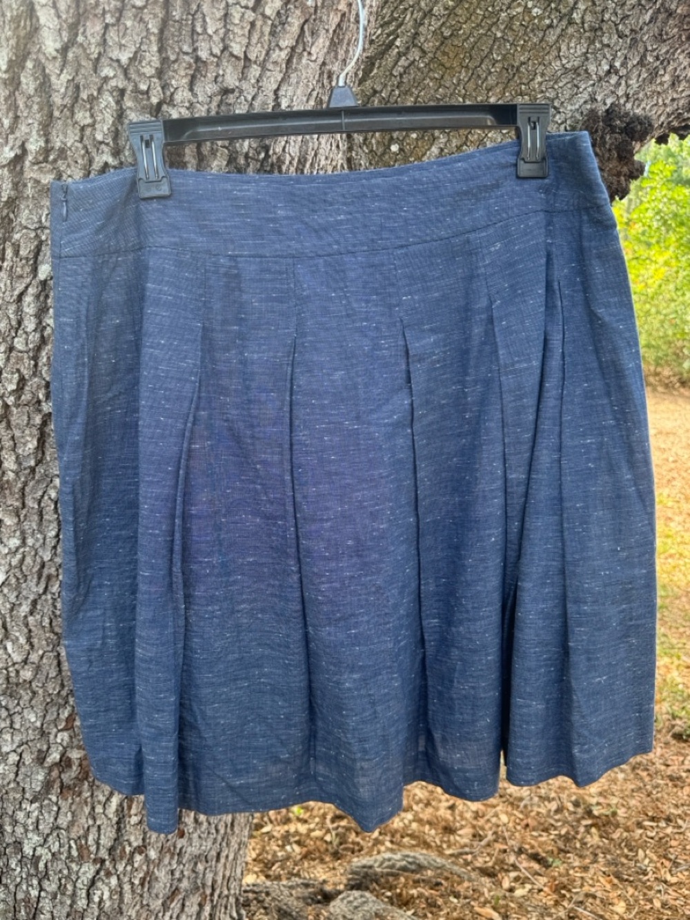 Boden PreppyNavy Blue Pleated Skater Skirt.100% cotton.Size 14